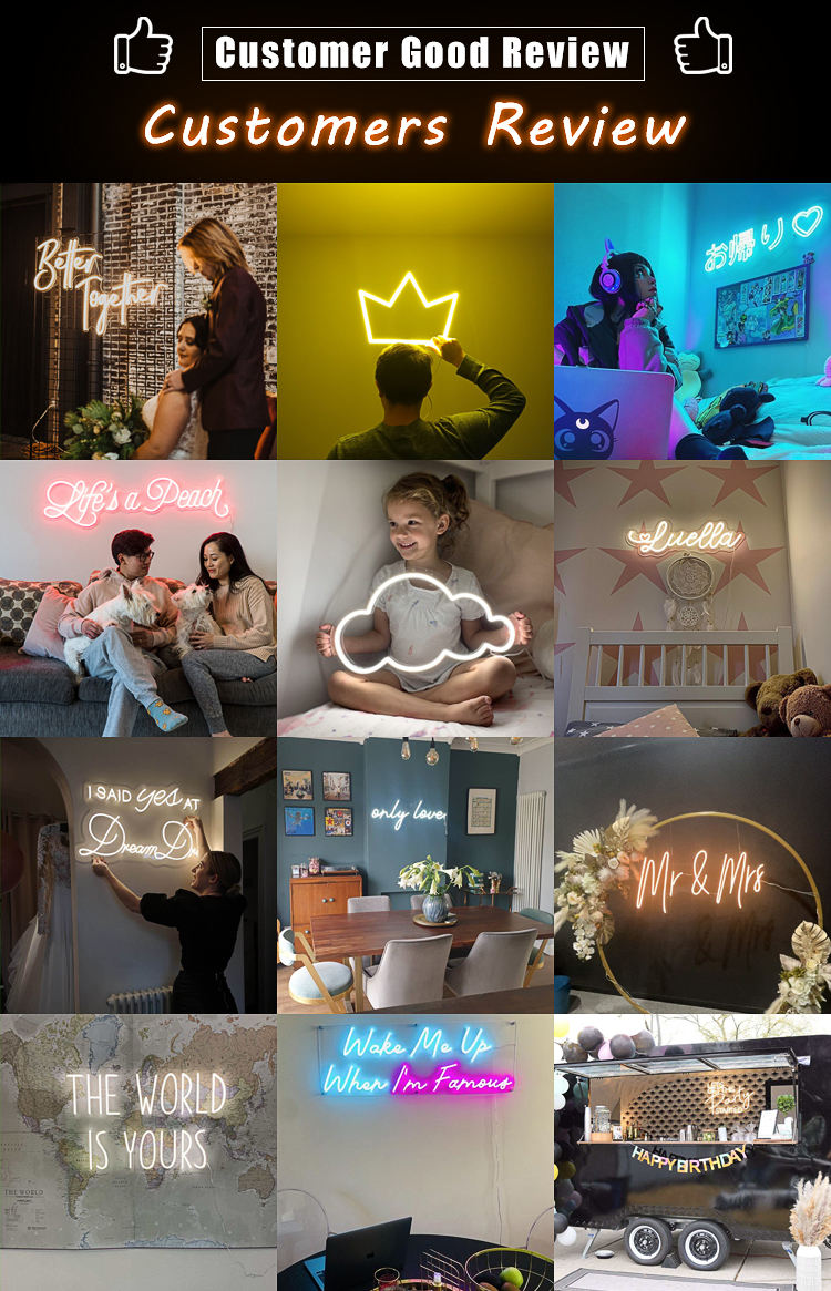 Custom Neon Signs Led Light Sign DIY Letters Extra Large Led Neon Wall Sign XL for Wedding Birthday Party Bar Drop Shopping