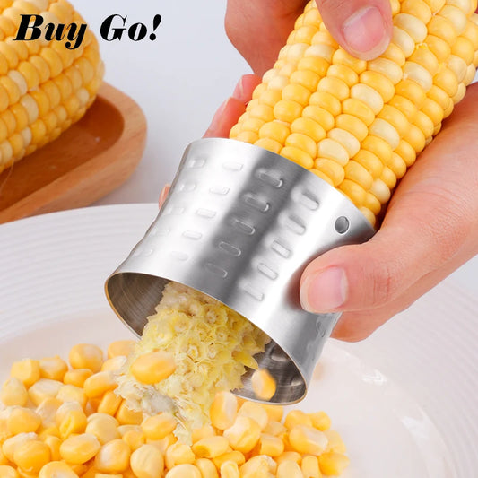 Creative Stainless Steel Corn Stripper Corn Stripping Tool with Non-Slip Grip Corn Peeler Slicer Cutter Pitter Vegetable Tools