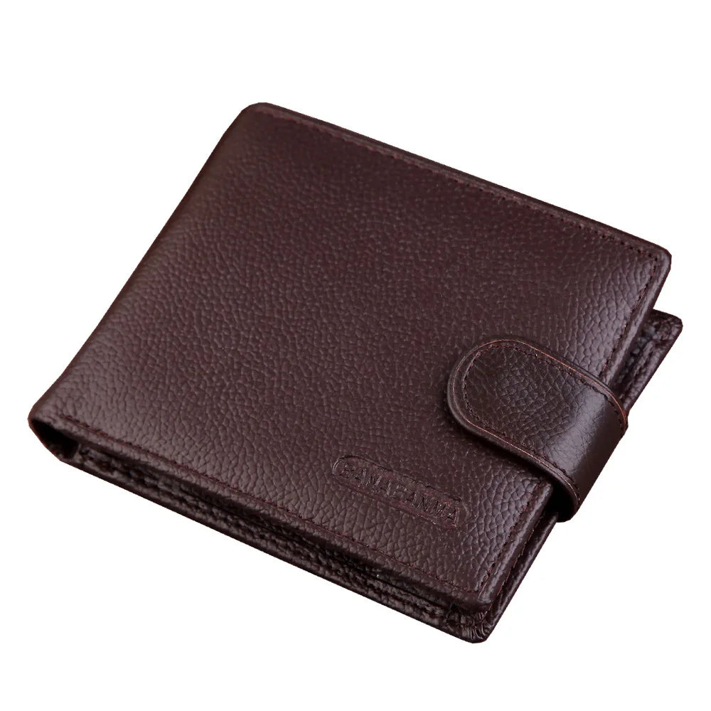 Men's wallet made of genuine leather wallet Short Hasp carteira masculina Purse 2024 luxury male billetera hombre erlek czdan