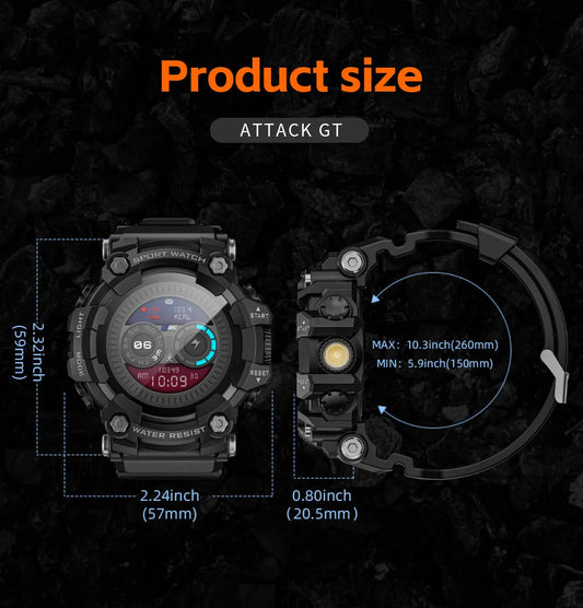 Fitness Tracker Smart Watch for Men Heart Rate Monitor Blood Pressure Smart Watch Suitable for Android IOS