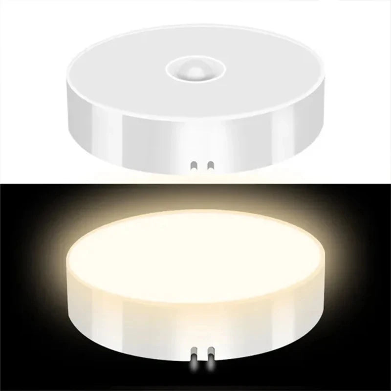 HOMEFISH Motion Sensor LED Night Light USB Rechargeable Wireless Closet Lamp for Kitchen Cabinet Wardrobe Staircase