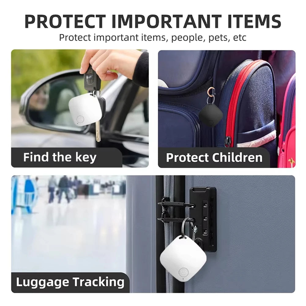 Smart Bluetooth GPS Tracker Tag Anti-Lost Reminder Compatible with Android IOS Car Key Pet Finder Rated Locator