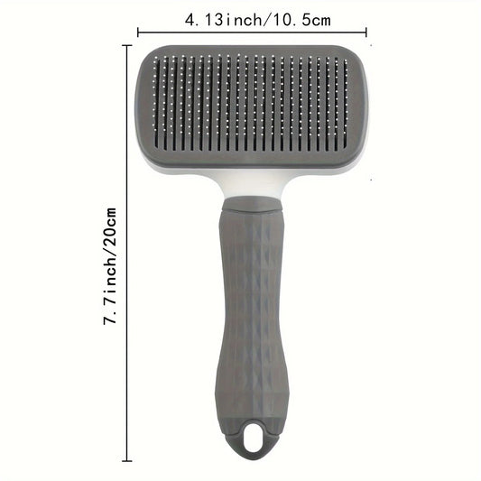 Easy-Clean Pet Grooming Brush Gentle Deshedding Massage Comb with One-Click Hair Removal Dog Grooming for Dogs & Cats Easy-Clean