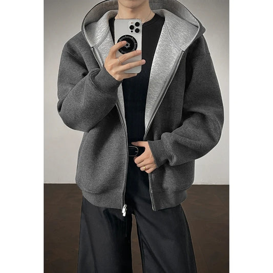 Plus Size Zip Up Hoodie for Men Women | Full Zipper Front Oversized Sweatshirt, Soft (M-5XL) | Casual Comfort Autumn Clothing