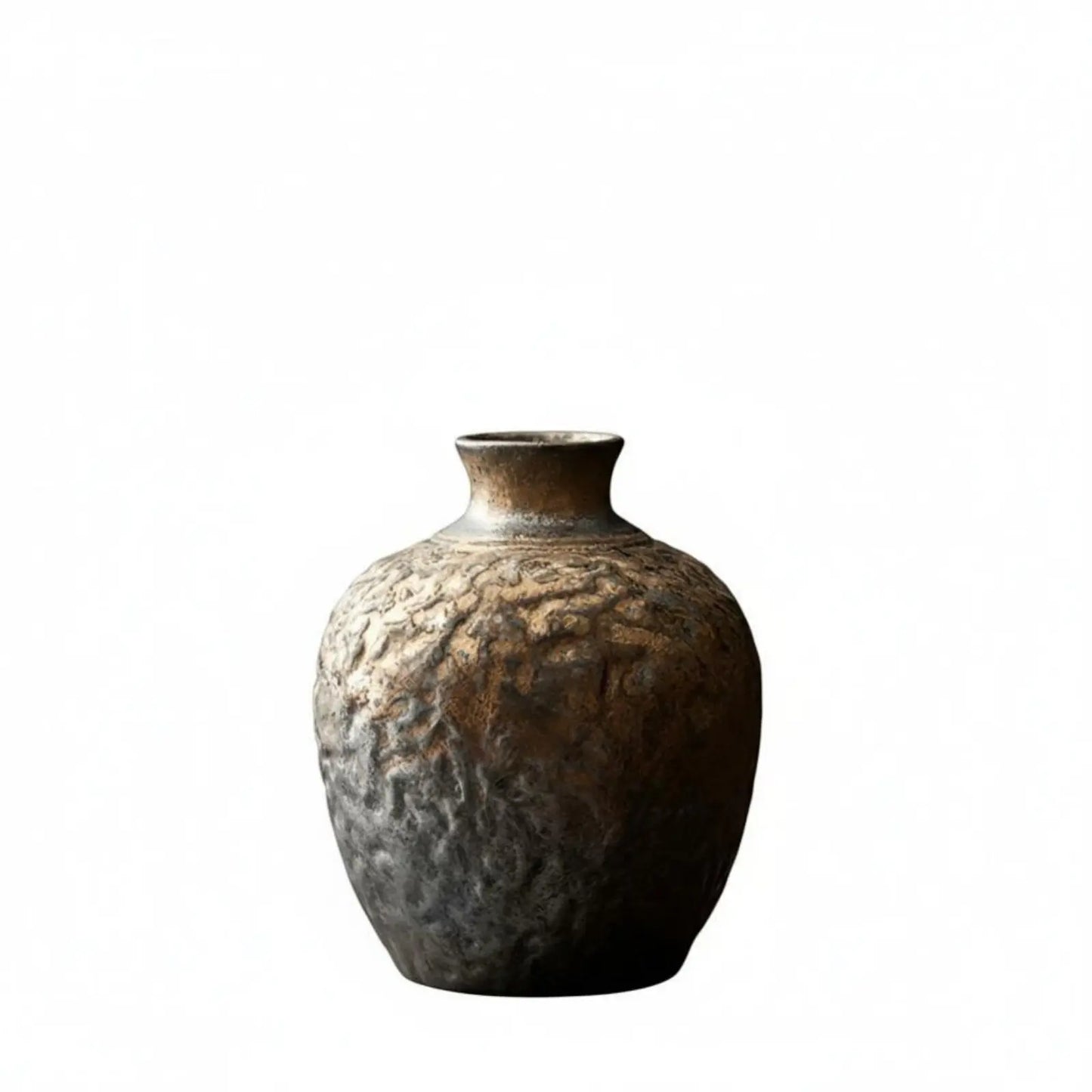 Ceramic Vase, Modern Creative Mini Flower Vessel, Desktop Home Decor, Rustic Pottery Glaze Finish, Oriental design