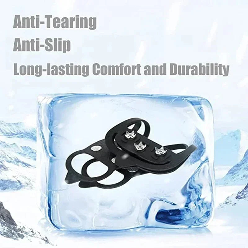 8 Teeth Ice Gripper Spike Shoes Winter Outdoor Anti-Slip Hiking Mountain Climbing Ice Snow Crampons Anti-slip Shoe Covers Grip
