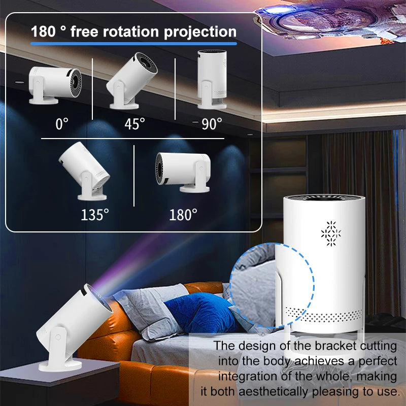 Mini Projector Native 3D Stereo Sound Multi-function Console Outdoor With Bluetooth Home Theater Cinema Portable Projectors