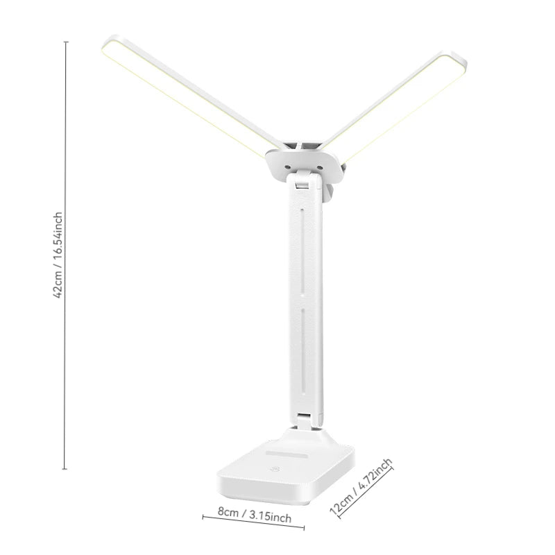 LED Desk Lamp USB Rechargeable Table Lamp 3 Levels Dimmable Touch Desk Lighting Eye Protection Foldable For Bedroom Desk Light