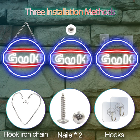 1 neon light is used for garage decoration, LED signs for bar cave wall decoration, lubrication store display lighting.