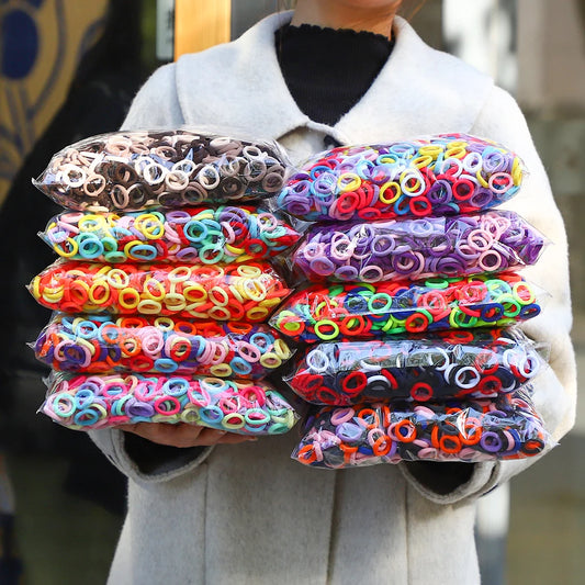 20/50pcs Kids Elastic Hair Bands Girls Sweets Scrunchie Rubber Band for Children Hair Ties Clips Headband Baby Hair Accessories