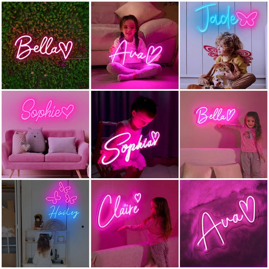 Custom Neon Signs Led Light Sign DIY Letters Extra Large Led Neon Wall Sign XL for Wedding Birthday Party Bar Drop Shopping
