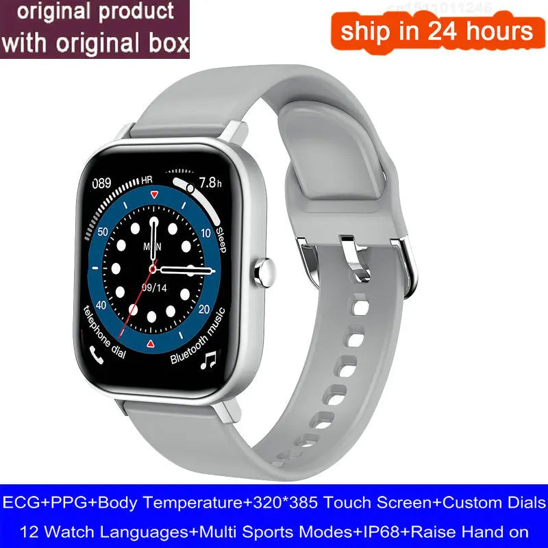 New Smart Watch Men 24H Health Monitor Sports Fitness Tracker Custom Watch Face Smartwatch Women 20MM Strap for Android Ios