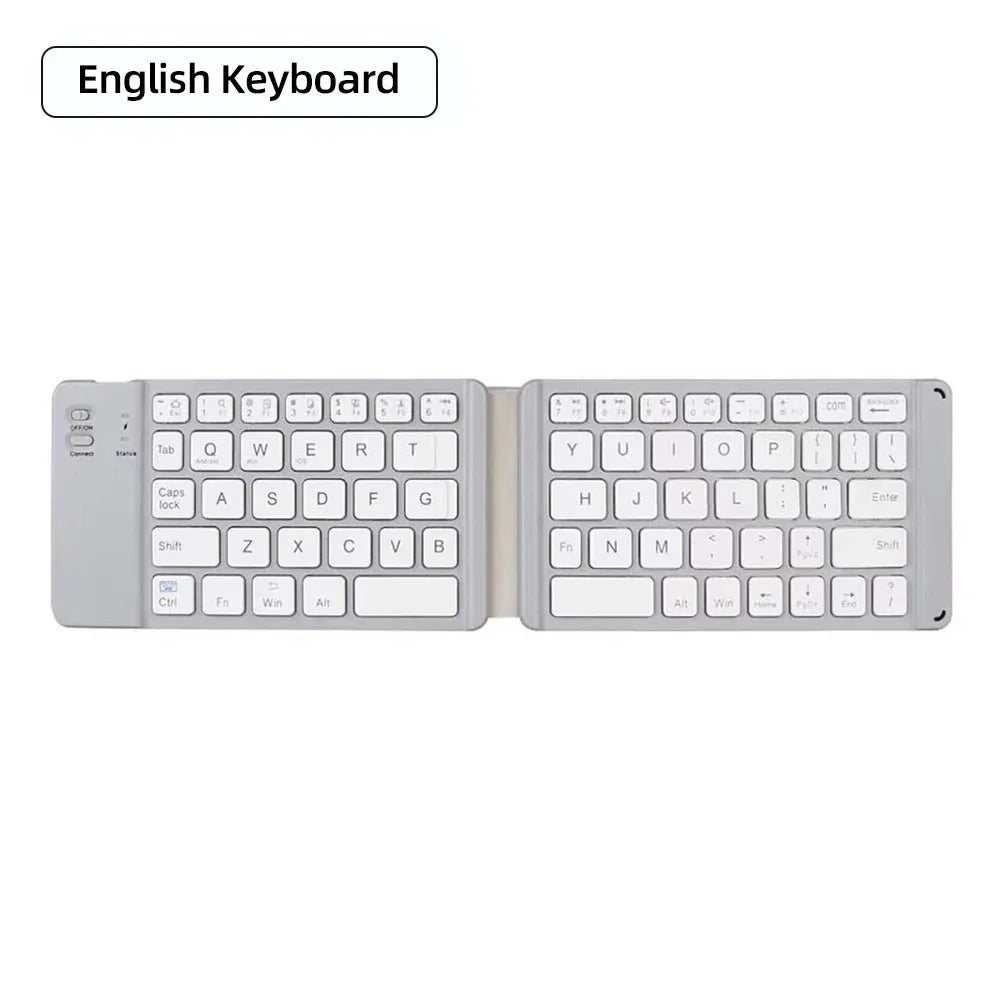 Foldable Bluetooth Keyboard With Touchpad Mini Wireless Keyboard Rechargable Keyboard For IOS Android Windows Tablet Notebook