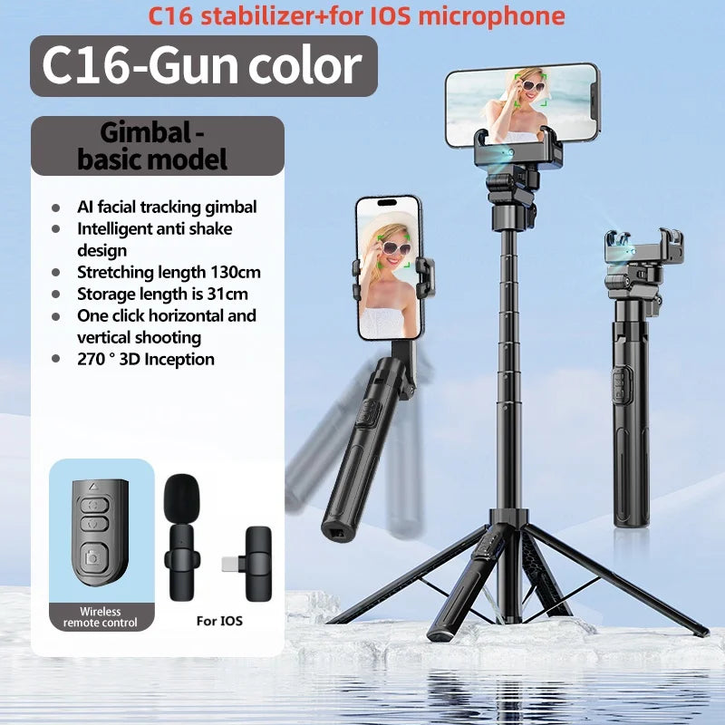 FANGTUOSI 2026 NEW Foldable Smartphone Handheld Gimbal Cellphone Video Record Vlog Stabilizer for iPhone 14 Xiaomi Huawei