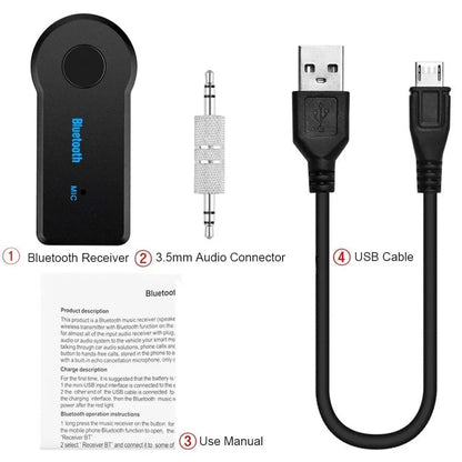 Car Bluetooth 5.0 Receiver 3.5mm Jack Wireless Bluetooth Transceiver  Adapter For Car Kit Music Audio Aux A2dp Earphone Receiver