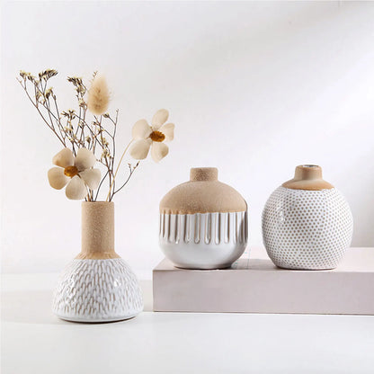 Modern Flower Vases Floral Arrangements Decorative Vases Boho Ceramic Vase for Entryway Dinner Living Room Kitchen Decoration