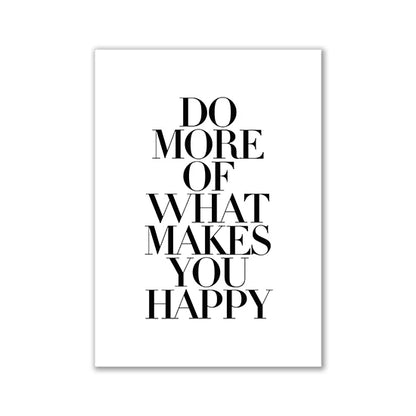 Canvas Painting Quotes Letters Wall Art Kitchen Posters and Prints Ofiice Black and White Wall Pictures for Living Room