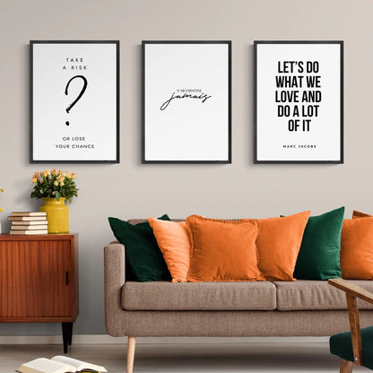 Canvas Painting Quotes Letters Wall Art Kitchen Posters and Prints Ofiice Black and White Wall Pictures for Living Room