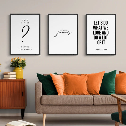Canvas Painting Quotes Letters Wall Art Kitchen Posters and Prints Ofiice Black and White Wall Pictures for Living Room