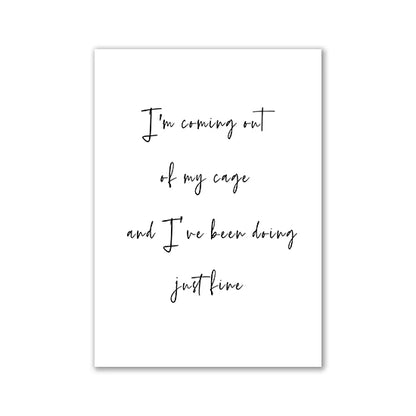 Canvas Painting Quotes Letters Wall Art Kitchen Posters and Prints Ofiice Black and White Wall Pictures for Living Room