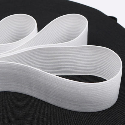 5Meters Sewing Elastic Band Heavy Stretch High Elasticity Knit Elastic Band for Sewing Waistband Elastic White black 10-60MM