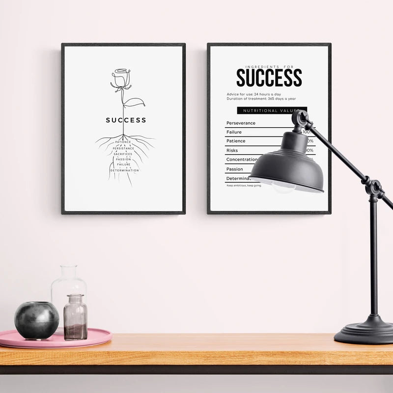 Canvas Painting Quotes Letters Wall Art Kitchen Posters and Prints Ofiice Black and White Wall Pictures for Living Room