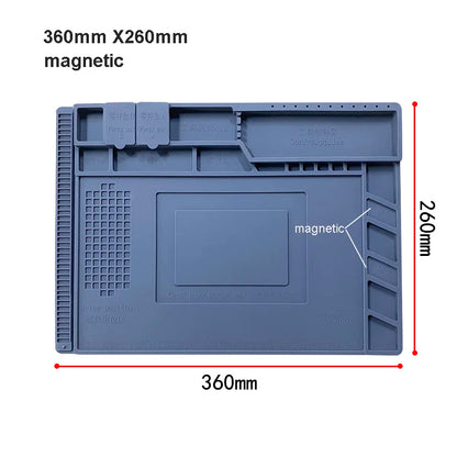 Silicone Soldering Mat Pad Desk Platform  for Welding Station Iron Phone PC  Repair Magnetic Heat Insulation No Lead S-160