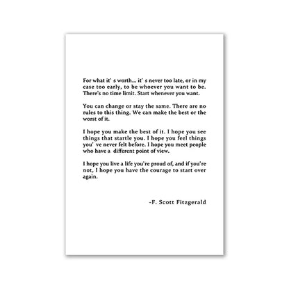 Canvas Painting Quotes Letters Wall Art Kitchen Posters and Prints Ofiice Black and White Wall Pictures for Living Room