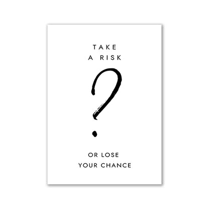 Canvas Painting Quotes Letters Wall Art Kitchen Posters and Prints Ofiice Black and White Wall Pictures for Living Room