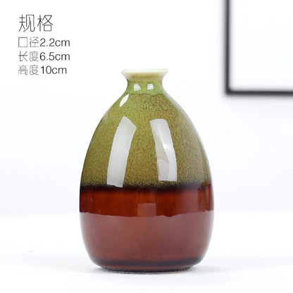 Modern Flower Vases For Homes Ceramic Vase Decoration Flower Glaze Flower Home Accessories Ceramic Craft Ornaments Green Plant