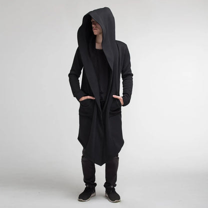 Oversized Hooded Cardigan Jacket - Unisex Spring Warm Coat, Solid Color Hoodie for Men & Women