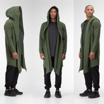 Oversized Hooded Cardigan Jacket - Unisex Spring Warm Coat, Solid Color Hoodie for Men & Women