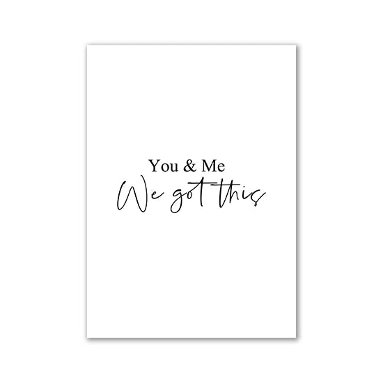 Canvas Painting Quotes Letters Wall Art Kitchen Posters and Prints Ofiice Black and White Wall Pictures for Living Room