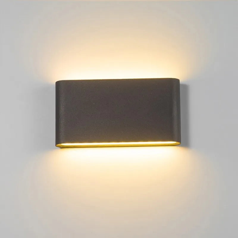Nordic LED Wall Lamp 12W Outdoor Indoor Wall Light Aluminium Modern Night Light for Bedroom Balcony Garden Decoration