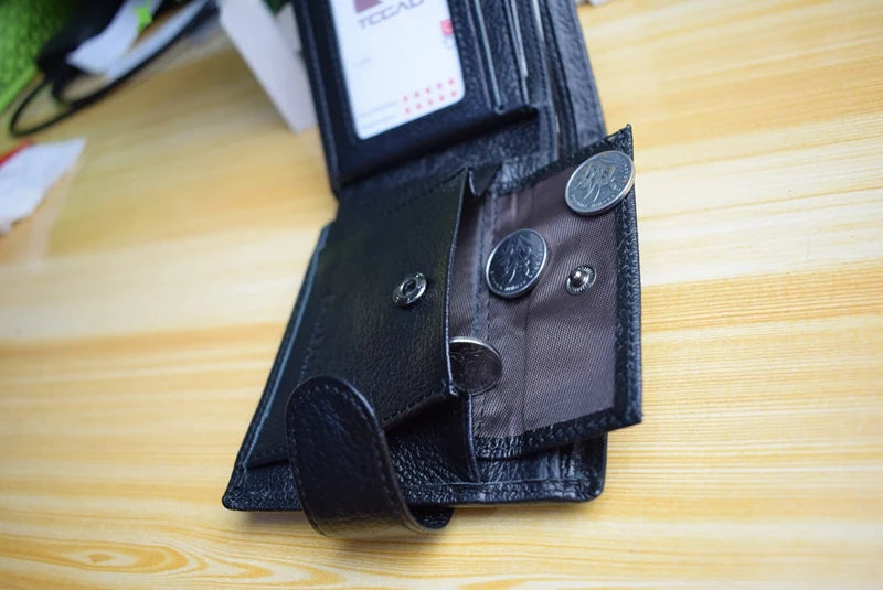 Men's wallet made of genuine leather wallet Short Hasp carteira masculina Purse 2024 luxury male billetera hombre erlek czdan