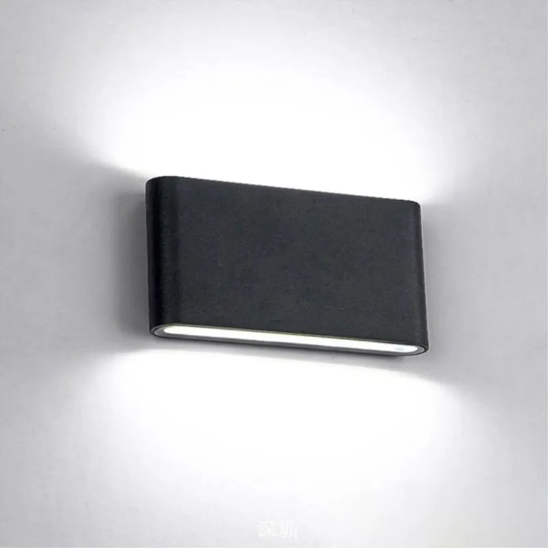 Nordic LED Wall Lamp 12W Outdoor Indoor Wall Light Aluminium Modern Night Light for Bedroom Balcony Garden Decoration