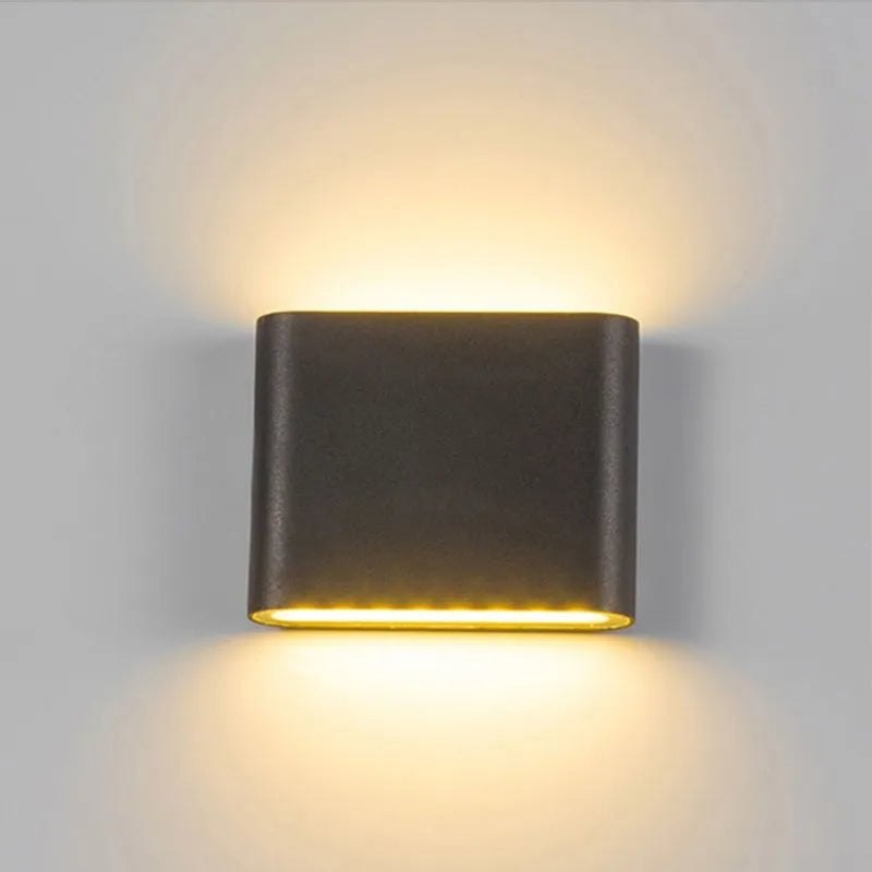 Nordic LED Wall Lamp 12W Outdoor Indoor Wall Light Aluminium Modern Night Light for Bedroom Balcony Garden Decoration