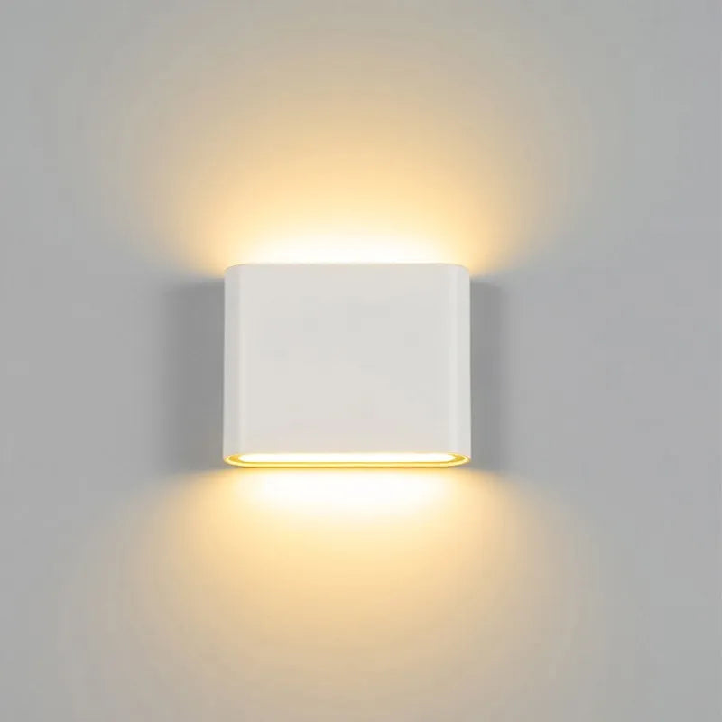 Nordic LED Wall Lamp 12W Outdoor Indoor Wall Light Aluminium Modern Night Light for Bedroom Balcony Garden Decoration
