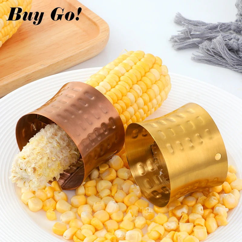 Creative Stainless Steel  Corn Stripper Corn Stripping Tool with Non-Slip Grip Corn Peeler Slicer Cutter Pitter Vegetable Tools