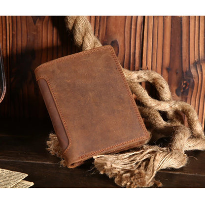 Genuine Leather Wallet for Men Mini Money Bags Short Purse Credit Card Holder Cash Coin Pocket Male Small Solid Standard Wallets