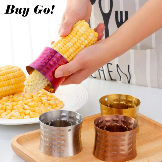 Creative Stainless Steel  Corn Stripper Corn Stripping Tool with Non-Slip Grip Corn Peeler Slicer Cutter Pitter Vegetable Tools