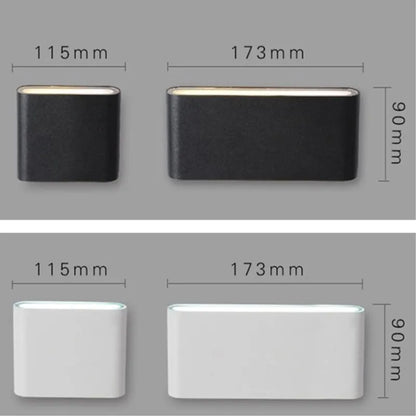 Nordic LED Wall Lamp 12W Outdoor Indoor Wall Light Aluminium Modern Night Light for Bedroom Balcony Garden Decoration