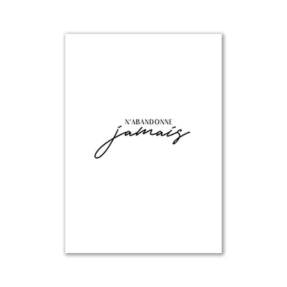 Canvas Painting Quotes Letters Wall Art Kitchen Posters and Prints Ofiice Black and White Wall Pictures for Living Room