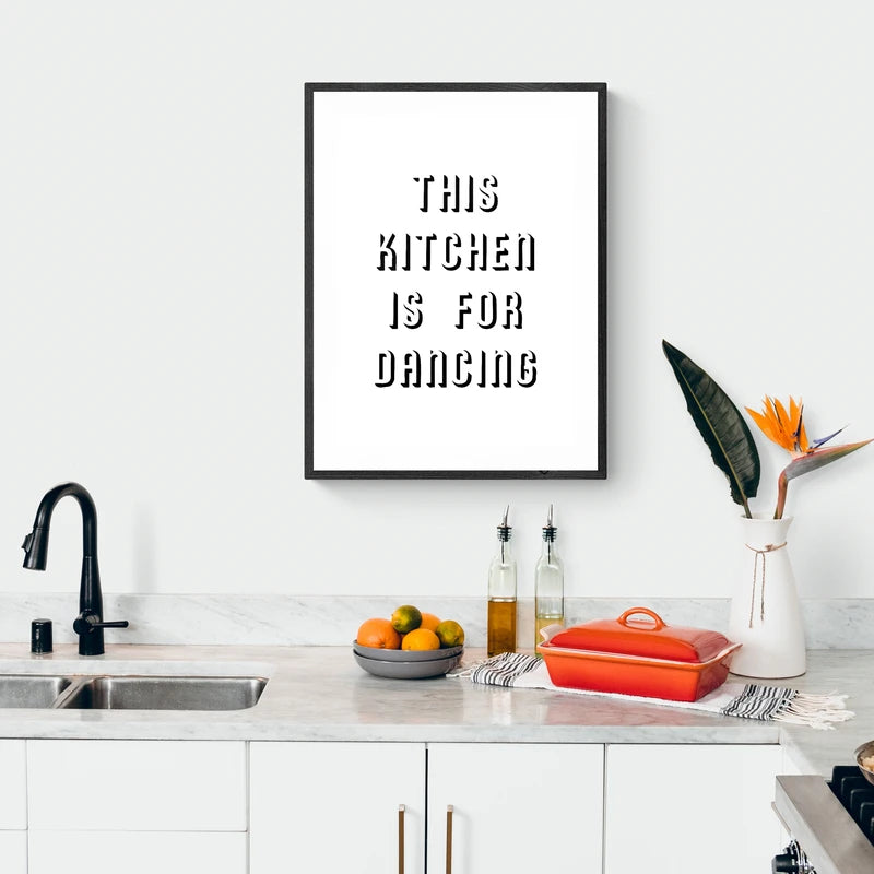 Canvas Painting Quotes Letters Wall Art Kitchen Posters and Prints Ofiice Black and White Wall Pictures for Living Room