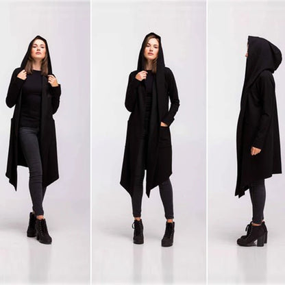 Oversized Hooded Cardigan Jacket - Unisex Spring Warm Coat, Solid Color Hoodie for Men & Women