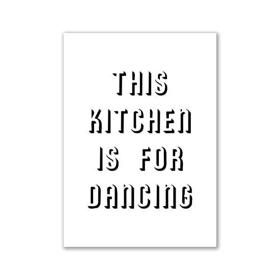 Canvas Painting Quotes Letters Wall Art Kitchen Posters and Prints Ofiice Black and White Wall Pictures for Living Room