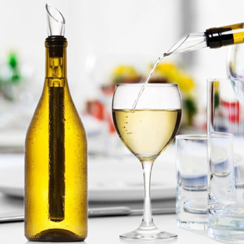 Ice Wine Chiller Rushed Ice Bucket Stainless Steel Barware Wine Pourer Bottle Stick Rapid Iceless Perfect Kitchen Bar Accessorie