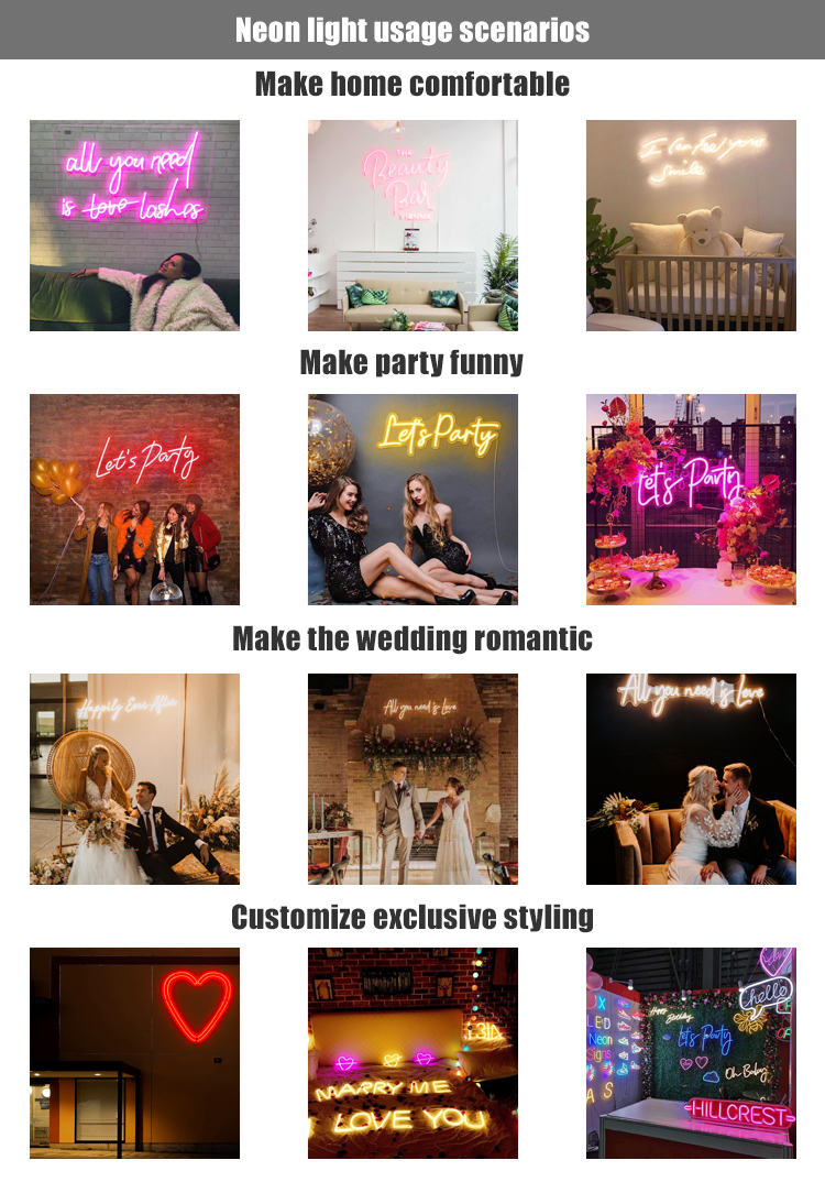 Custom Neon Signs Led Light Sign DIY Letters Extra Large Led Neon Wall Sign XL for Wedding Birthday Party Bar Drop Shopping