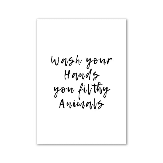 Canvas Painting Quotes Letters Wall Art Kitchen Posters and Prints Ofiice Black and White Wall Pictures for Living Room