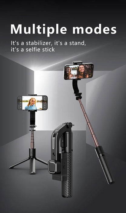 Cellphone Gimbal Stabilizer for Smartphone Mobile 1-Axis Anti Shake Selfie Stick Handheld Video Tripod Phone Holder for iPhone